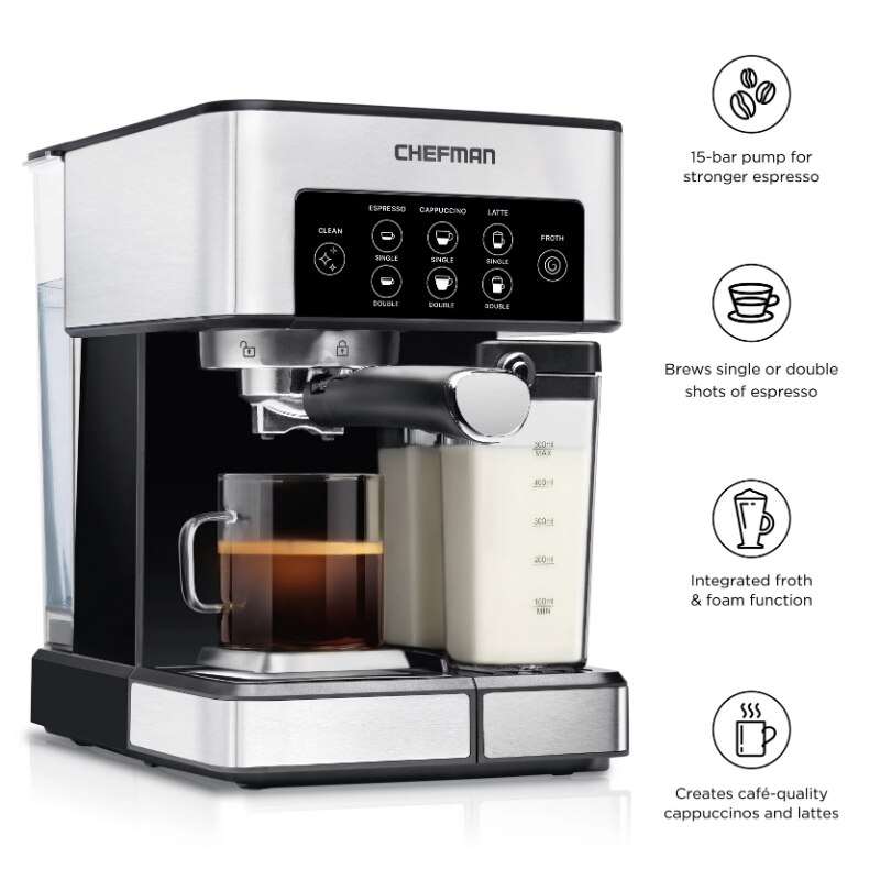 Chefman Stainless Steel Programmable Electric Coffee Maker